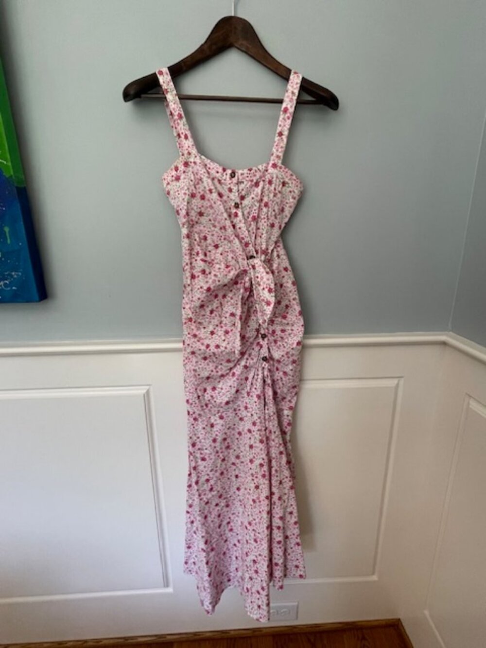Likely MINKA Floral Dress Revolve Boho Romantic Ruffle Midi/Maxi Dress 00 - Picture 2 of 8